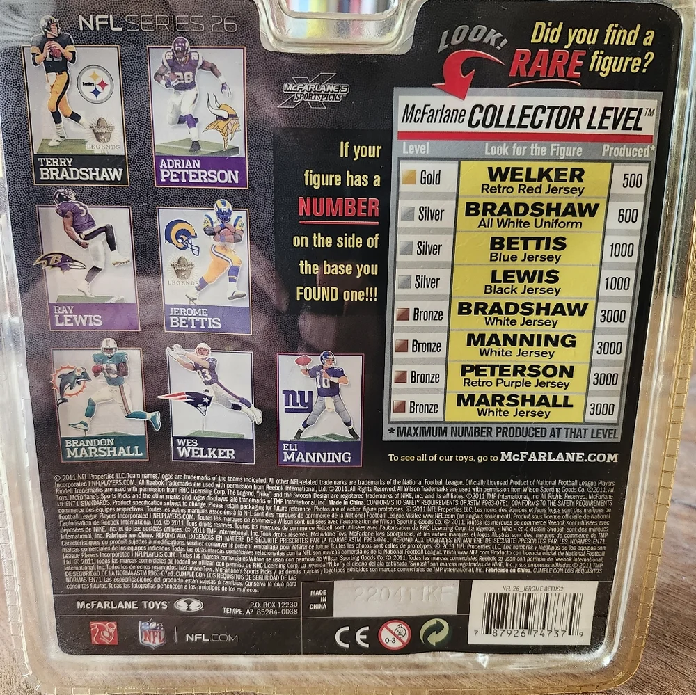 McFarlane NFL Sports Picks Series 26 Jerome Bettis St Louis Rams 36 Sealed - Picture 4 of 9